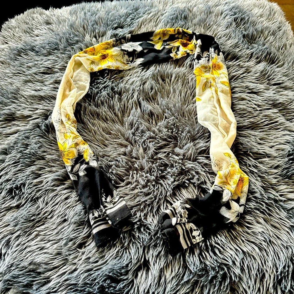 Yellow and black scarf